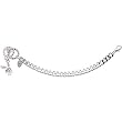 Officially Licensed PLAYBOY Jeweled BUNNY CIRCULAR Chain Bracelet