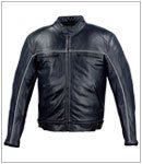 Motorcycle Jackets - Mens Vented Leather Motorcycle Jacket MJ415