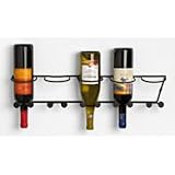 Spectrum 5-Bottle Horizontal Wall-Mounted Wine Rack in Black 47510CAT