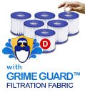 Intex Type D Pool Filter Cartridge w/ Grime Guard 6-Pack