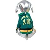 Dog Jersey - Jamaica Soccer Jersey for Dogs - Green - Size 18 - Medium Plus