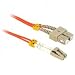 1 meter Orange Duplex Fiber Optic Cable With LC-S