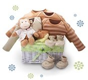 Organic! - Monkey Business Baby Gift Basket