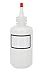 Vestil BTL-RC-8-LBL Low Density Polyethylene (LDPE) Round Graduated Dispensing Bottle with Label and Red Cap, 8 oz Capacity, Translucent