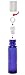 Glass Roller Bottles Cobalt Blue 10 ml 8 Pack with Silver Caps and 25 Removable Labels