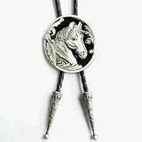 Western Native American Indian Horse Bolo Tie