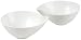 Mitis Set of 2 White Fine China 16.5cm x 14cm Large Bowls