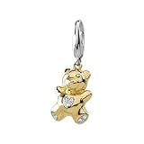.035 CT TW 14K Yellow Gold 14Ky Rhodium Plated Diamond Charm