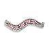 Oxidized Toe Ring with Pink Crystals