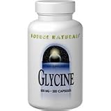 Glycine 500mg by Source Naturals - 100 Capsules + 100 Capsules Bonus Bottle