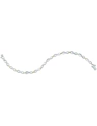 0.50ctw 3.7mm (1/7") Diamond Micro-Pave Fashion Bracelet 10K White Gold