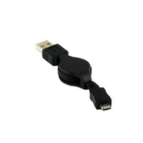 OLIVIASPHONES MICRO USB RETRACTABLE USB CHARGER CABLE FOR HTC DESIRE, Desire HD, Desire S, Wildfire, Wildfire S, Sensation, ChaCha and Flyer MOBILE PHONES Accessories for mobile phones by Oliviasphones
