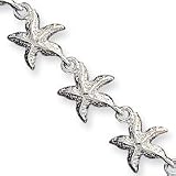 21i0WYRi17L. SL160  Sterling Silver Starfish Bracelet QG840 7