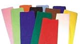 from Buy Craft Direct Ltd 12 CREPE PAPER FOLDS IN PALE PINK LIGHT GREEN VIOLET ORANGE DARK GREEN BLACK LIGHT BLUE RED BROWN WHITE DARK BLUE & YELLOW F60
