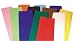 12 CREPE PAPER FOLDS IN PALE PINK LIGHT GREEN VIOLET ORANGE DARK GREEN BLACK LIGHT BLUE RED BROWN WHITE DARK BLUE & YELLOW F60