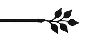New - Leaf Curtain Rod by Village Wrought Iron Inc