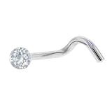Clear GLITTER Nose Ring