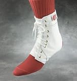 Pair of Swede-O Ankle Lok Lace-Up Ankle Brace, with set of side stabilizer inserts, White