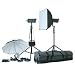 Bowens Esprit Gemini 500/500, 1000 watt Second Two Monolight Kit with Travel-Pak & Accessories, 110 volt AC. Image