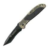 Smith and Wesson SPECTCBS Special Tactical Serrated Tanto Knife, Black/Camo