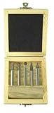 Westward 2LYT3 Carbide Bur Set, Dbl Cut, 1/4 In, 5 Pcs