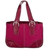 EmbassyTM Burgundy Faux Suede Purse