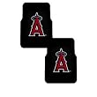 A Set of 2 MLB Major League Baseball Licensed Universal-fit Molded Front Rubber Floor Mats - Los Angeles Angels