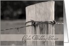 Couples Wedding Shower Invitation Country Fence Post Card