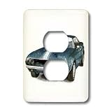 Boehm Digital Paint Automobile - Classic Muscle Car - Light Switch Covers - 2 plug outlet cover