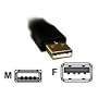 Micro Connectors E07-130 USB Type A Male/Female USB 2.0 Extension Cable (10 Feet)