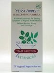 Vitanica Yeast Arrest Suppositories, 14 Count