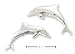 Sterling Silver High Polish Large Dolphin Post Earrings
