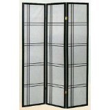 Black Finish Home Office Privacy Screen / Partition