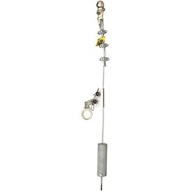 DBI/SALA Lad-Saf static wire rope grab fits 3/8" diameter 7x19 galvanized or stainless steel cable.