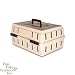Petmate Cabin Kennel Solid Top Pet Carrier (Bleached Linen, 17 Inch L x 12 Inch W x 8 Inch H)