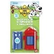 Bags on Board Red Hydrant Dispenser with 30 Refill Bags