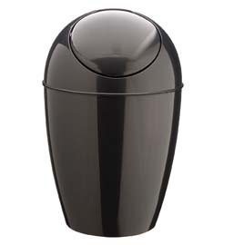 Umbra Sway Can, 2 1/2 Gallons, Metallic Black