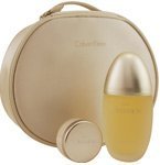 OBSESSION SHEER by Calvin Klein Set-eau De Parfum Spray 3.4 Oz & Body Powder .38 Oz & Pouf & Cosmetic Bag