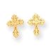 Toys : 14k Polished Cross Post Childrens Earrings