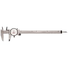 Starrett 120 Series Dial Caliper, Stainless Steel, Inch, For Depth/Inside/Outside/Step Measurements