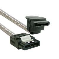 【クリックで詳細表示】オウルテック 6Gbps対応シリアルATAケーブル[ストレート]-[上L型] ラッチ付 50cm ノイズ対策シールドモデル OWL-CBSATA-SLT50(SL)： パソコン・周辺機器