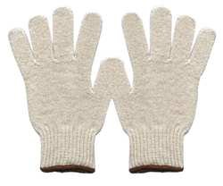 Condor 4JF63 Glove, Knit, Std Wt, Natural, Small, Pr