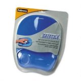 Gel Crystals Mouse Pad with Gel Wrist Rest, Blue (FEL91141)