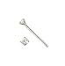 Sterling Silver Clear Stone Nose Stud - 1.8 mm End Ball - Sold as a Pair