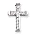 14k White Gold Diamond cross pendant