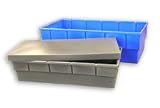 Storage Container 38-1/5 X 18 X 9 Blue. Package of 10