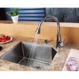 Kraus KHU121-23-KPF2220-KSD30SN 23 Undermount Steel Sink
