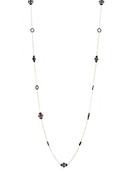 Miguel Ases Rubellite Bead 14k Gold Filled Chain Necklace