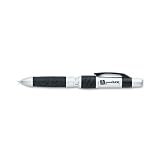 Avery(R) Tripleclick(TM) Multipurpose Writing Instrument, 0.5 mm Pencil, Medium Point 0.7 mm Pen, Stylus, Black/Siver Barrel, Black Ink