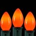 Novelty Lights, Inc. C7-5C-OR Ceramic Outdoor Patio Party Christmas Replacement Bulbs, Orange, 25 Pack